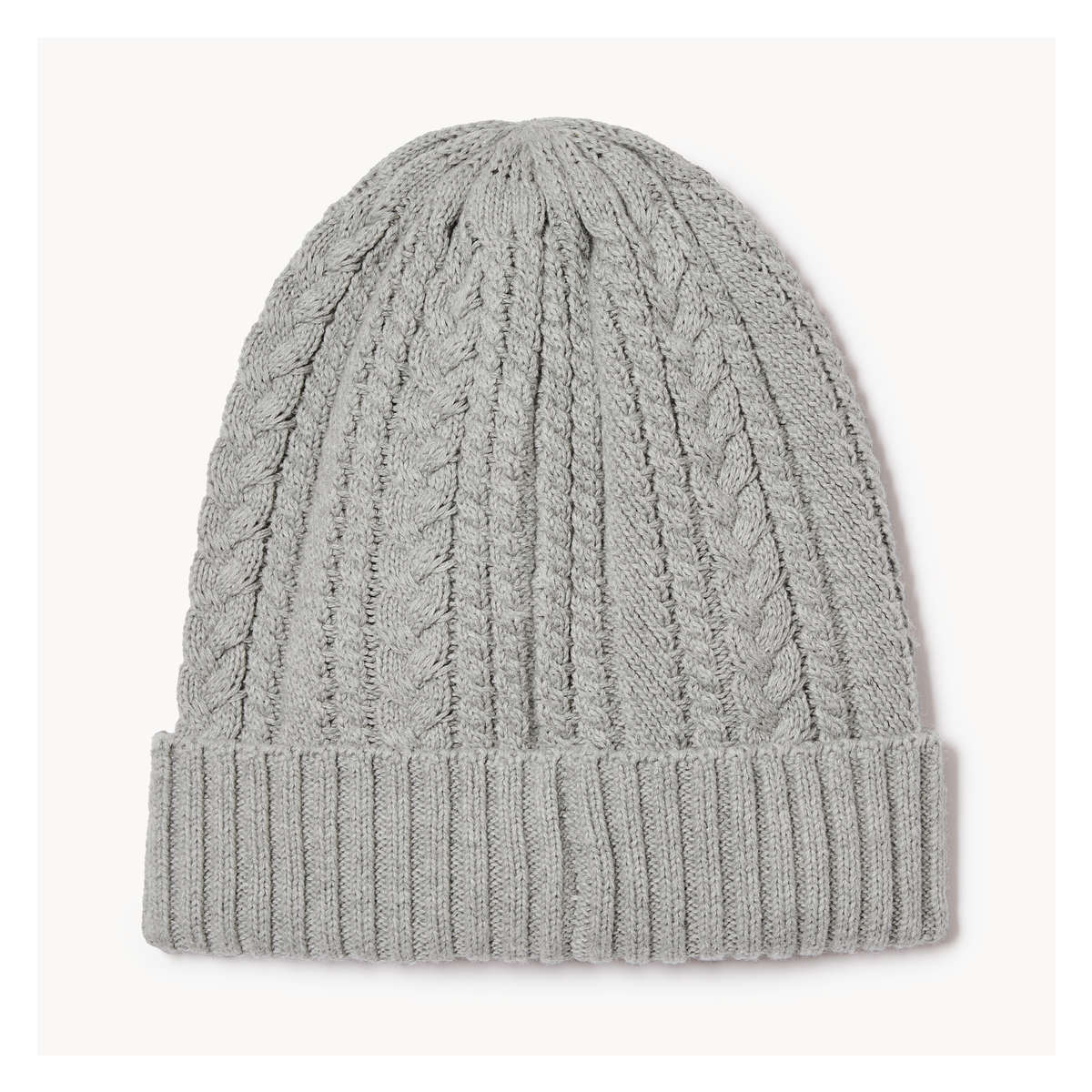 Grey knit cap on sale